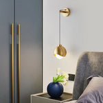 Copper Strip Wall Lamp Modern Nordic Style for Bedroom and Restaurant