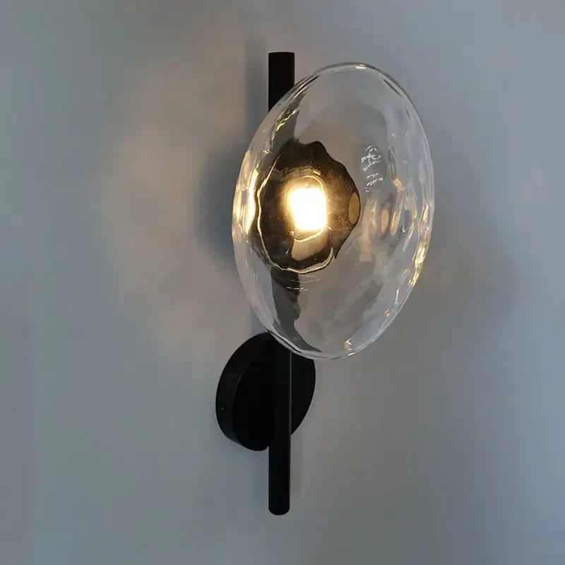LED Glass Wall Sconce for Living Room Background Lighting