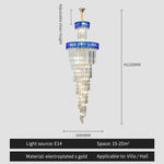 Crystal Chandelier: Elegant Villa Living Room Lighting