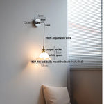 White Glass LED Wall Lights with Pull Chain Switch for Modern Decor