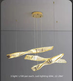 Gold Steel LED Pendant Lights - Luxury Dimmable Suspend Lamp