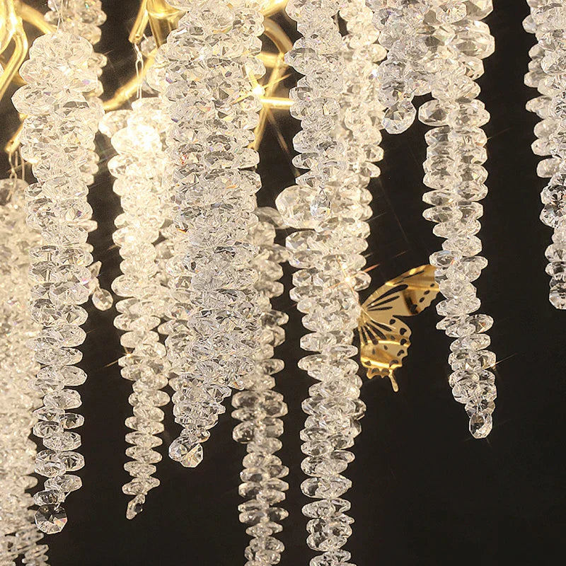 Crystal Chandelier: Postmodern Luxury Pendant Light for Living Room, Bedroom, and Dining Room
