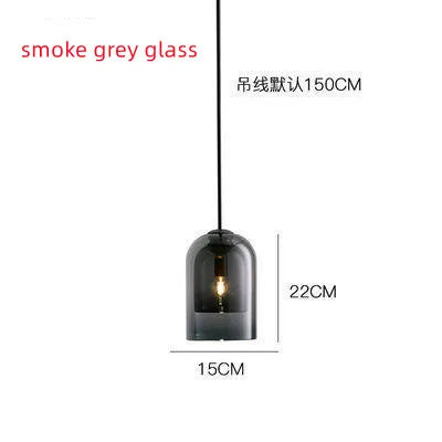 Modern Glass Pendant Chandelier Ceiling Lamp for Dining, LED Island Fixture