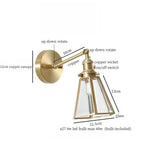 Nordic Glass LED Wall Sconce with Pull Chain Switch for Bedroom and Living Room