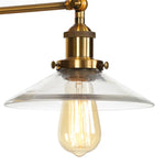 Vintage Industrial LED Wall Lamp with Clear Glass Shade