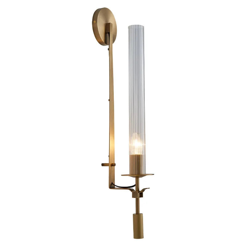Nordic Iron Glass LED Wall Sconce Lamp for Luxury Living Room Bedroom Lighting