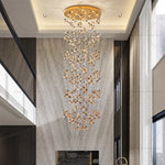 Crystal Staircase Chandelier | Modern Elegant Loft Villa Lighting Fixture
