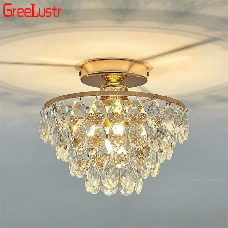 Crystal LED Chandelier Ceiling Lamp for Living Dining Room Decor
