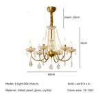 Crystal LED Chandelier Living Room Luxury Lighting E14 Pendant Lamparas
