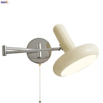 Swing Arm LED Wall Lamp Cream for Living Room Bedside Mirror Light