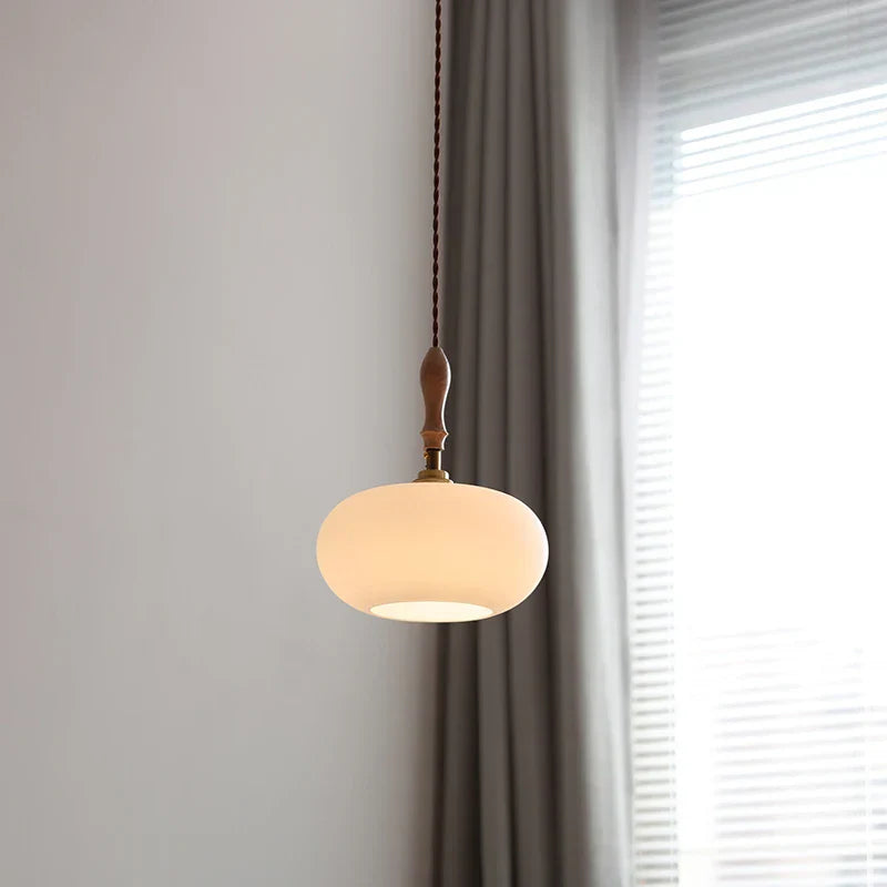 White Glass LED Pendant Lamp: Modern Nordic Style for Kitchen, Dining Room, Bedroom