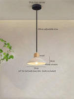 Nordic White Ceramic LED Pendant Light for Modern Living Spaces