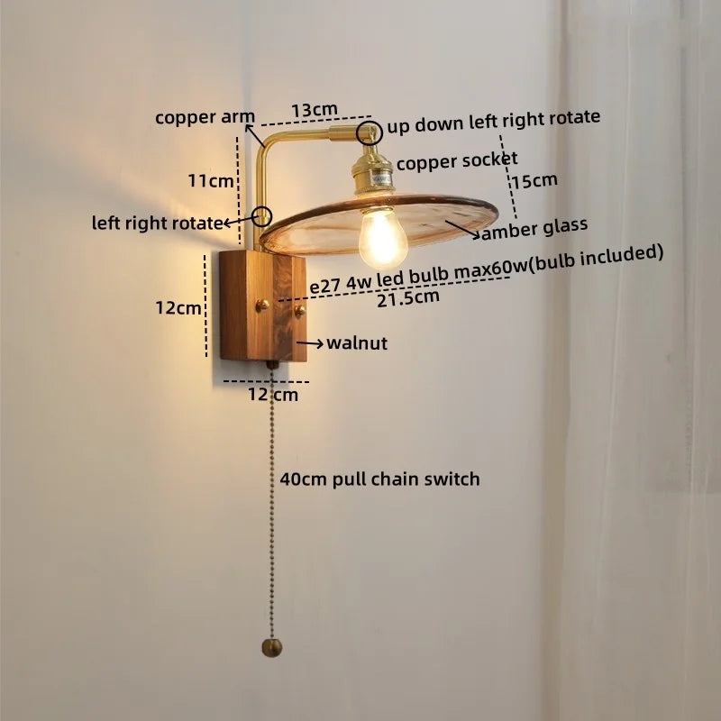 Nordic LED Glass Wall Lamps for Bathroom Living Room Bedroom Stair Light Fixtures