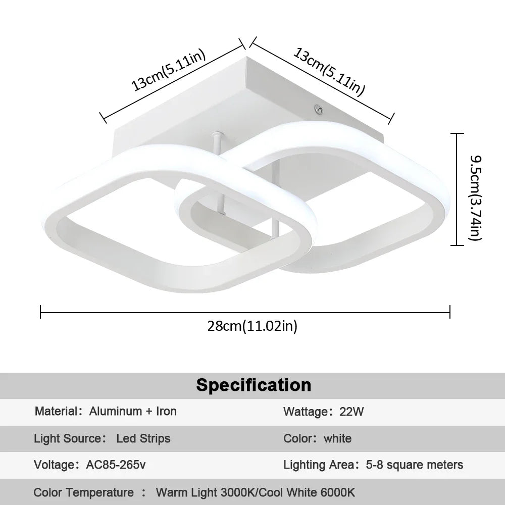 Acrylic LED Ceiling Lamp: Modern Nordic Chandelier for Living Dining Room & Aisle