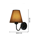 Fabric Lampshade Wall Sconce with LED Bulb for Home Decoration
