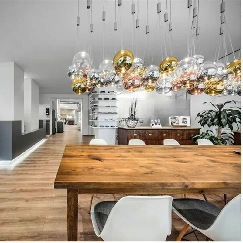 Glass Ball LED Pendant Lamps: Stylish Lighting for Kitchen, Bedroom, Living & Dining Room