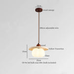 Yellow Travertine Spherical Stone LED Pendant Light for Bedroom Dining Living Room