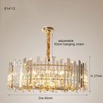 Crystal Round Chandelier Gold LED Modern Lustres for Living Room