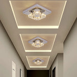 Crystal LED Square Chandelier Ceiling Lamp for Bedroom Living Room Home Decor