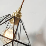 Glass LED Pendant Lamp: Handmade Japanese Style Adjustable Hanging Light Fixtures