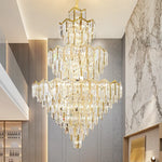 Crystal Chandelier | Modern Luxury Duplex Building Chandelier for Villa and Hotel
