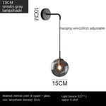 Nordic Brass Glass Wall Sconce: Elegant Living Room Bedside Lighting
