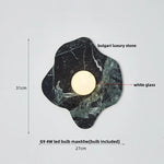 Green Marble Stone LED Wall Sconce Lighting for Bedroom and Hallway