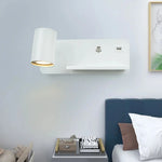 Wireless Charging Wall Lamp USB GU10 5W Switch Sconce for Modern Interior Lighting