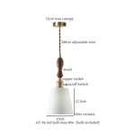 Ceramic LED Hanging Pendant Light - Modern Nordic Design for Home Decor
