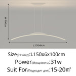 LED Ceiling Pendant Lamp: Minimalist Chandelier, Height Adjustable, Home Decor Solution