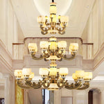 Jade Chandelier: Stylish Chinese Zen Living Room Lamp for Duplex Building by Guangdong Zhongshan