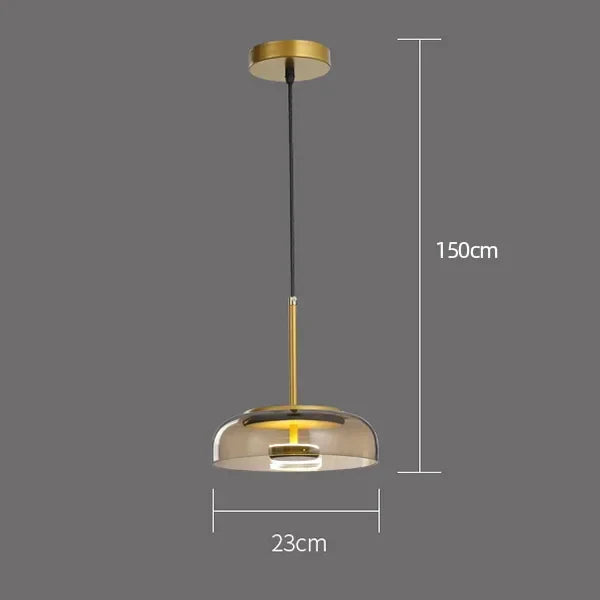 Glass Pendant Lamp Ceiling Hanging Light - Danish Designer Stylish Suspension