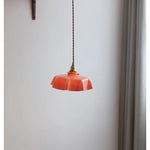 Modern Copper Glass Pendant Light Fixture for Reading Aisle Coffee Pink Home Decor
