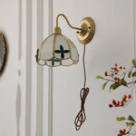 Glass Brass Wall Sconce LED Light Fixture for Dining Living Room Bathroom Mirror