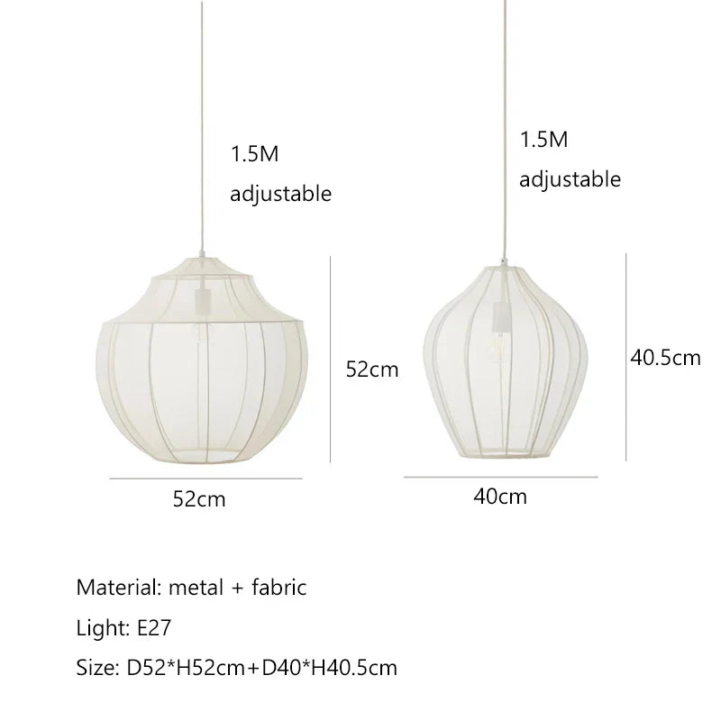 Nordic Fabric LED Chandelier for Home Decor and Ambient Lighting