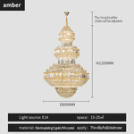 Crystal Villa Chandelier Pendant - Modern European Style Luxury Hotel Lobby Light