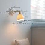 Afralia™ Ceramic Wall Sconce Light Copper Arm Nordic Minimalism Bedroom Bathroom Mirror