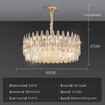 Crystal LED Chandelier | Long Stairway Villa Light | Modern Luxury Post Lamp