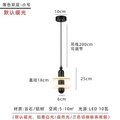 Nordic Marble Single Head Chandelier Luxury Lamps for Modern Restaurant & Bar