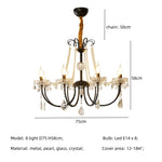 Crystal LED Chandelier Living Room Luxury Lighting E14 Pendant Lamparas
