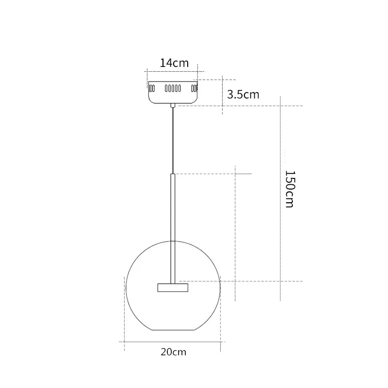 Milky Glass Globes LED Pendant Lights for Dining Room, Modern Luminarias LED Hanging Lamp