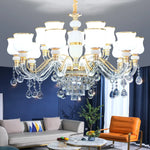 European Luxury Crystal Chandelier: Elegant Main Light for Living Room, Dining Room, Hall