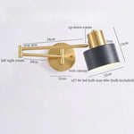Swing Arm LED Wall Light for Bedroom Kitchen Living Room Mirror Bedside Lamp