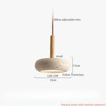 Yellow Travertine LED Pendant Lighting for Living Room Decor