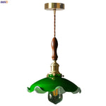 Green Glass LED Pendant Lamp for Living & Dining Room Decor
