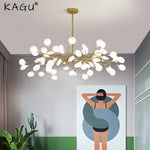 Modern LED Chandelier - Luxurious Nordic Firefly Lamp for Home Indoor Lighting