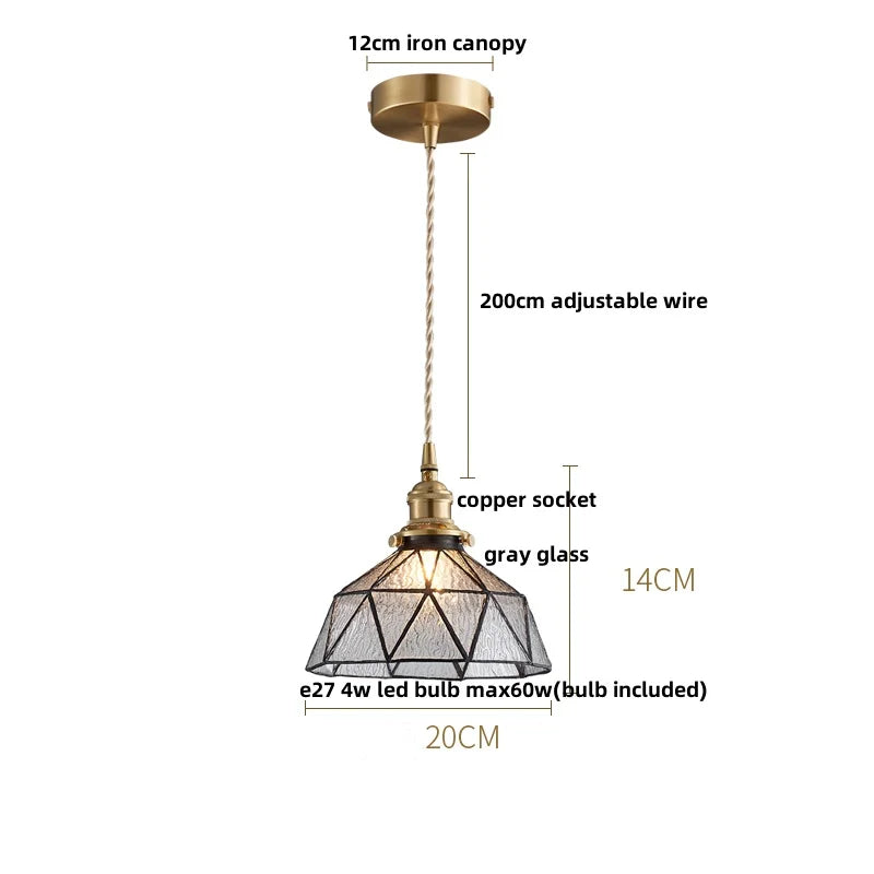 Afralia™ Blue Glass LED Pendant Light - Nordic Modern Hang Lamp
