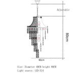 Crystal Luxury Chandelier for Hotel Lobby, Living Room, Villa Decor