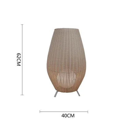 Lucide Colin Rattan Floor Lamp: Natural Handmade Light for Garden, Bedroom, Living Room