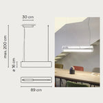 Clear Glass Cylinder Chandelier - Modern Decorative Indoor Suspension Lamp
